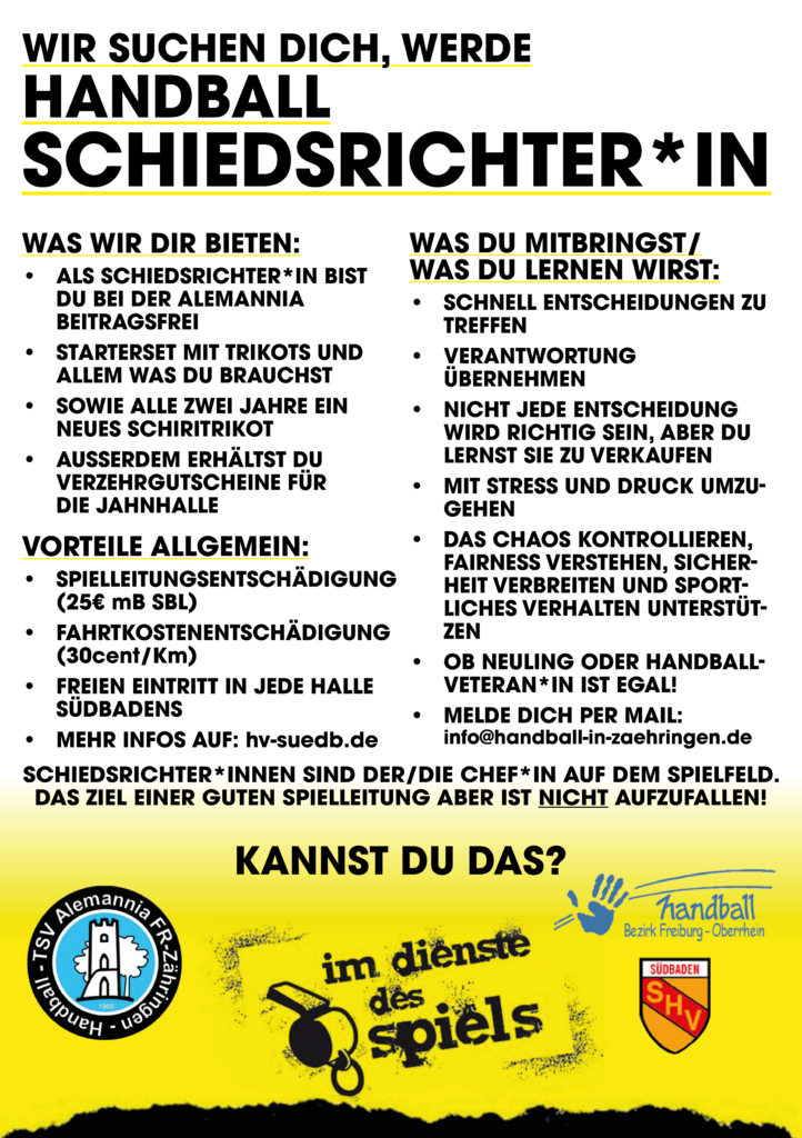 Schiedsrichter Handball Zähringen